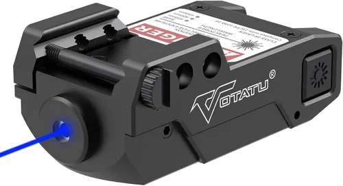 Votatu H3L-B Mira Láser Azul, Construcción de Aluminio, Mira de Punto Azul Ultra Bajo Perfil para Pistola, Rifle de Mano, Modo Estrobo Táctico