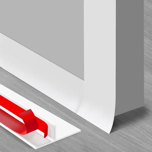 Vista 10 de Benory Cinta de sellado de silicona en forma de T de 20 pies, cinta de sellado para puertas y ventanas, bloquea corrientes de aire frío y reduce