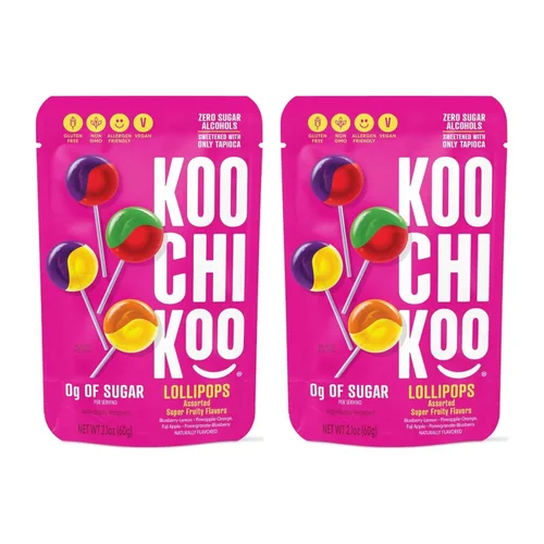 Vista 8 de Bolsa de piruletas Koochikoo orgánicas sin azúcar, 10 unidades (Paquete - 1)