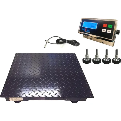 Vista 13 de SellEton SL-700-2x2-10K - Báscula de suelo (24 x 24 pulgadas), con indicador de metal para envío de almacén y pesaje industrial resistente, 10,000