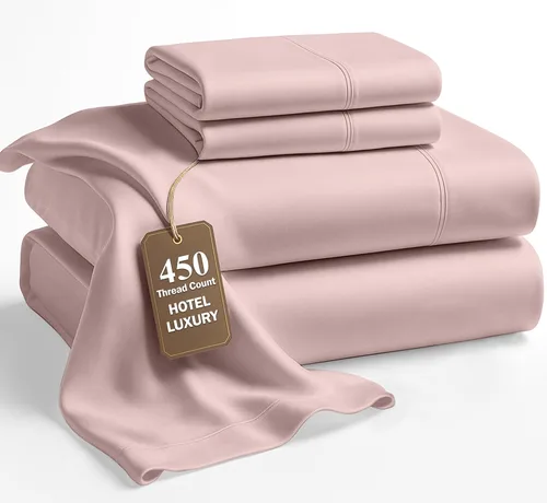 Vista 31 de LANE LINEN - Sábanas tamaño Queen, 450 hilos, 100% algodón, refrescantes, transpirables, con bolsillo profundo, 4 piezas, color negro