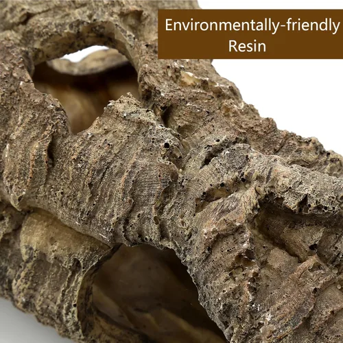 Vista 2 de Gran piel de reptil, 12", decoración de acuario, escondite territorial de peces, casa de escondite, decoración de reptiles pecera dec