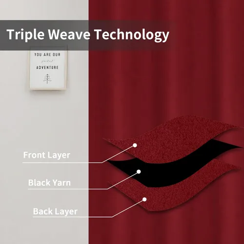 Vista 450 de Easy-Going - Cortinas opacas para dormitorio, aislamiento térmico sólido con ojales, cortinas de ventana para reducción de ruido, cortinas