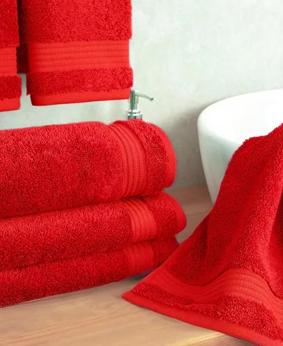 Vista 32 de Cotton Paradise 100% Cotton Turkish Washcloth Set for Bathroom, 4 Piece Soft Absorbent Small Hand Face Towels Wash Rags, Lilac