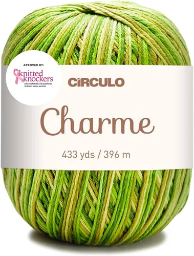 Vista 19 de CIRCULO Charme - Paquete de hilo para tejer y ganchillo, 3 bolas de 100% algodón virgen brasileño mercerizado, peso deportivo suave, color 2012