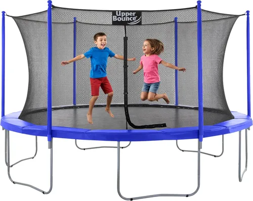 Vista 9 de Machrus Upper Bounce Round Trampoline Outdoor Backyard with Enclosure Net, Recreational, Gymnastics Activity for Kids and Adults