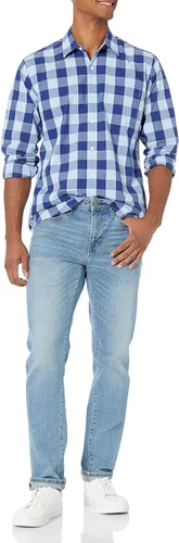 Vista 5 de Tienda Essentials - Camisa de popelina para hombre, informal, de manga larga, de corte regular