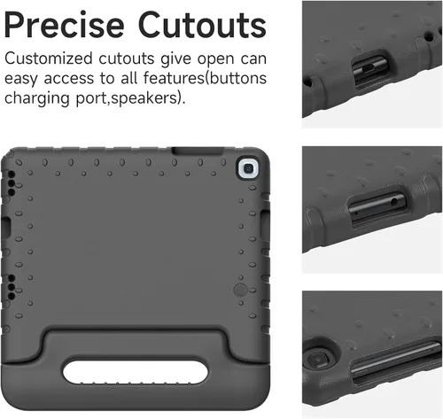 Vista 4 de Funda para niños para Samsung Galaxy Tab A 10.1 (2019) Modelo SM-T510/T515, a prueba de golpes, funda protectora de EVA con mango convertible