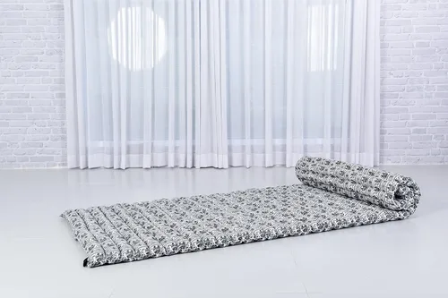 Vista 7 de Leewadee - Colchón plegable - Futón japonés enrollable -Alfombra de tatami triple pliegue - Cama de piso para invitados - Colchón de camping