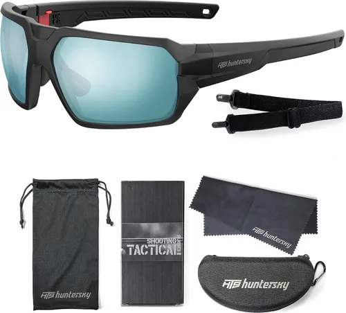 Vista 4 de HTS HUNTERSKY Ballistic Tactical ANSI Z87.1+ Impact Protection Anti Fog Shooting Glasses Military Grade Airsoft Range