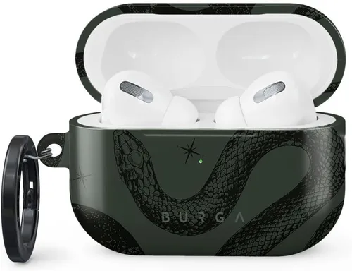 Vista 5 de Burga Funda para Airpods Pro 2 2022, compatible con Apple AirPods, funda protectora de plástico rígido, accesorios elegantes para teléfonos