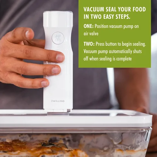 Vista 9 de ZWILLING Fresh & Save - Plato de vidrio para gratinar al vacío, recipiente hermético para almacenamiento de alimentos