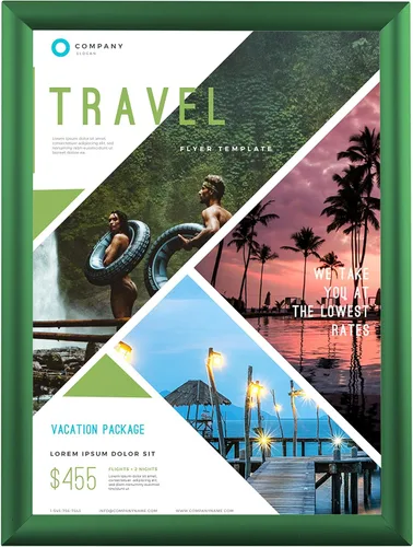 Vista 9 de BNV Marco de aluminio para póster de carga frontal / certificado de imagen, blanco, 8.5 x 11 pulgadas, perfil de 1 pulgada, montaje en pared, modo