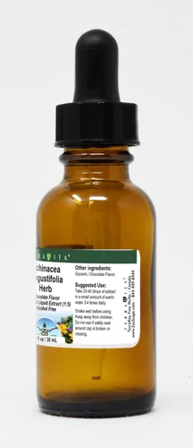 Vista 2 de Terravita Echinacea Angustifolia Herb Glycerite Liquid Extract (1:5) - Sabor a chocolate (1 oz, ZIN: 522410)