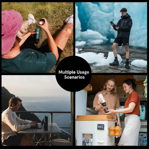 Vista 6 de OutIn Máquina de café espresso eléctrica portátil Nano con bolsa de transporte