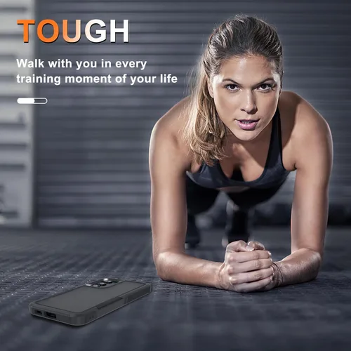 Vista 7 de RMOCR Funda para Samsung Galaxy S23+ Plus con 2 protectores de pantalla de vidrio templado y 2 protectores de lente de cámara, funda protectora a