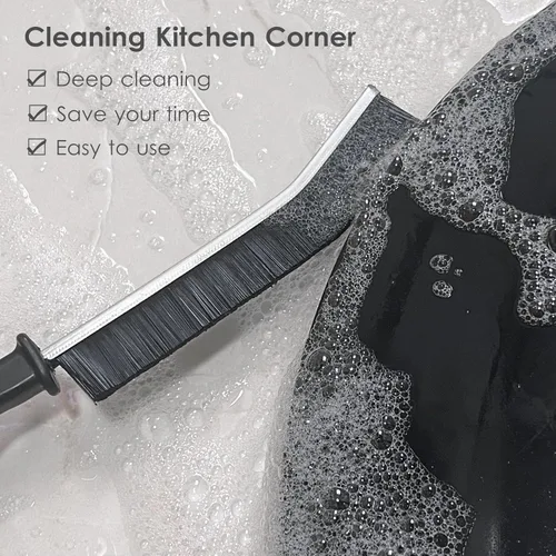 Vista 6 de Cepillo de limpieza multifuncional para hendiduras, herramientas para baño, cocina, azulejos, ventanas y ranuras para puertas, cepillos