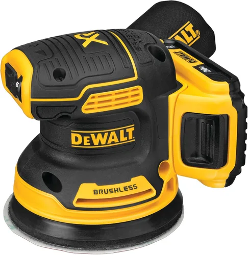 Vista 3 de DEWALT Lijadora orbital inalámbrica 20V MAX, herramienta de lijado de 5 pulgadas, 2.0Ah, 8,000-12,000 OPM, dial de velocidad variable, bolsa