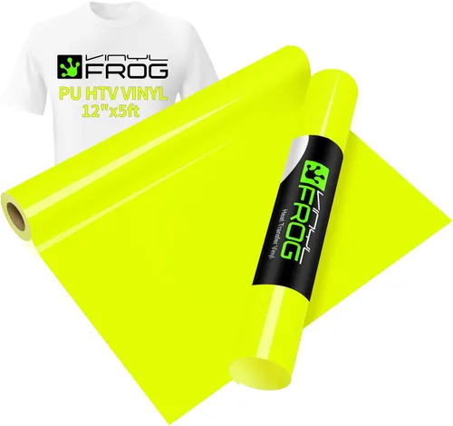 Vista 28 de VINYL FROG Paquete de 6 rollos de vinilo HTV de 12 x 3 pies de transferencia de calor para camisetas, amarillo, granate, camello, vinilo
