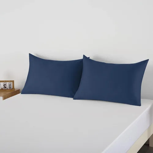 Vista 121 de Juego de 2 fundas de almohada 100% algodón egipcio, fundas de almohada refrescantes de 400 hilos, fundas de almohada suaves y transpirables con Beige