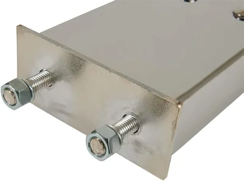 Vista 5 de Mytee Products Barra de Luz de Gancho de Tapa de Barro Cargada con Resorte de Acero Inoxidable de 30" con Recortes de Luz Redondos – Espaciado