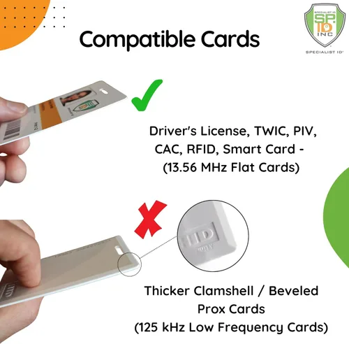 Vista 4 de Specialist ID tarjetero con identificación por radiofrecuencia para 2 tarjetas de identificación, con arnés y cordón resistente, Negro