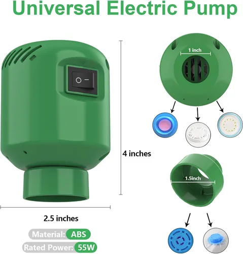 Vista 2 de Bomba de vacío eléctrica para bolsas de almacenamiento, compresión rápida de 55 W, universal para bolsas de menos de 1.5 pulgadas, voltaje