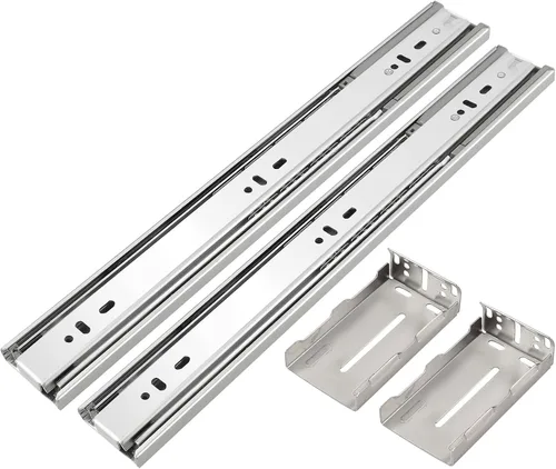 Vista 8 de Gobrico Rodamiento de bolas suave de extensión completa de 14 pulgadas, con cierre automático, deslizadores de cajón de montaje trasero/lateral