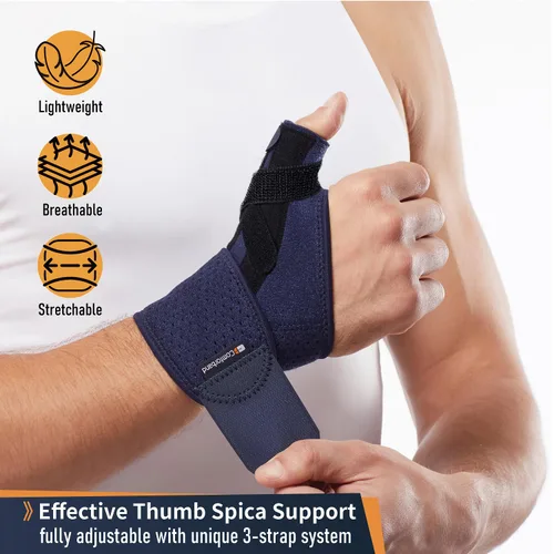 Vista 3 de Comforband - Férula ajustable para el pulgar con correa – Férula de espina de spica para las articulaciones CMC y MCP del pulgar para el alivio