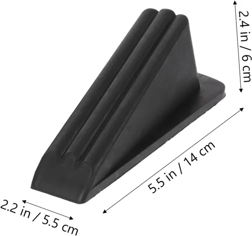 Vista 3 de DOITOOL 6 piezas de tope de puerta para puerta de piso negro tope de puerta protector de pared de puerta parachoques de puerta de goma protector