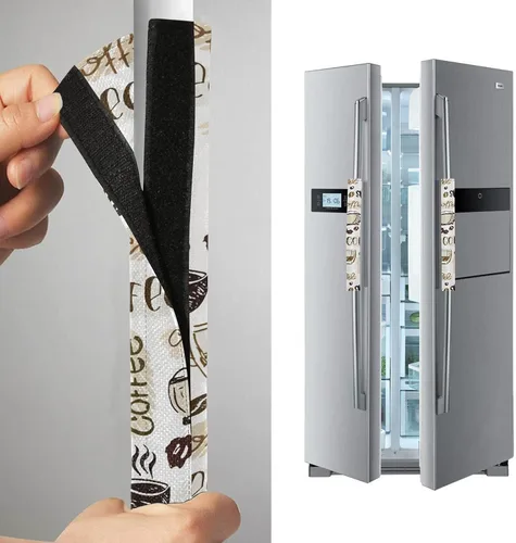 Vista 4 de Doodle - Juego de 2 fundas para manija de puerta de refrigerador, frigorífico, horno, lavavajillas