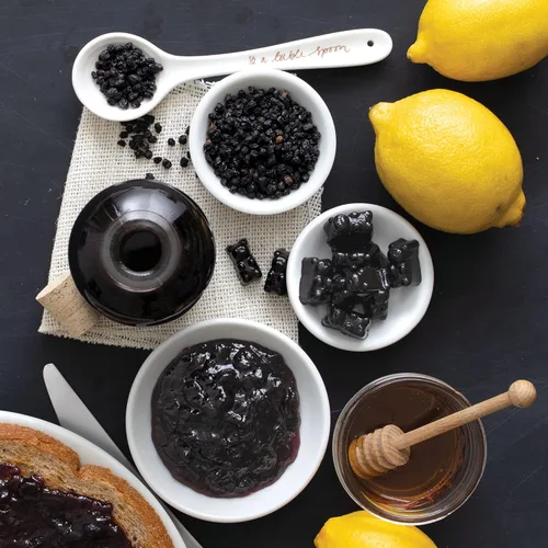 Vista 3 de Frontier Co-op Bayas de saúco secas orgánicas, bolsa a granel de 1 libra, entero europeo Bayas de saúco orgánicas Kosher y sin OMG secas, para té