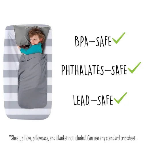 Vista 5 de The Shrunks Cama infantil de viaje con parachoques de seguridad Cama inflable portátil para niños con rieles Colchón de aire junior Colchón