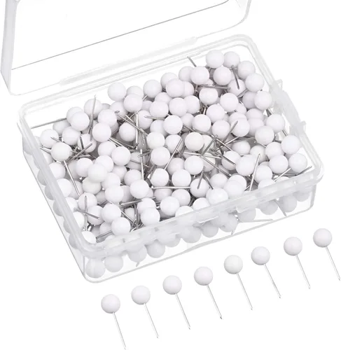 Vista 8 de Map Tacks - Pines de empuje de tamaño pequeño, 300 paquetes (dorado, 1/5 pulgadas)