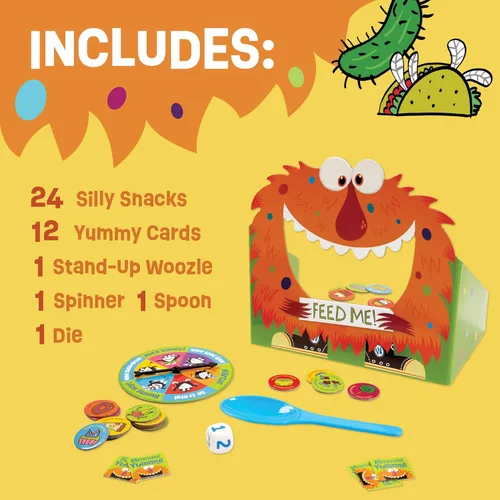 Vista 6 de Peaceable Kingdom Feed The Woozle Cooperative Game for 2 to 5 Kids Ages 3+ - Learn Social Skills While Completing Physical Challenges
