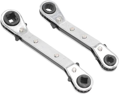 Vista 3 de Llave de servicio HVAC Llave de trinquete de acero inoxidable de 3/8 a 1 / 4 pulgadas / 5/16 a 1 / 4 pulgadas Herramienta de refrigeración