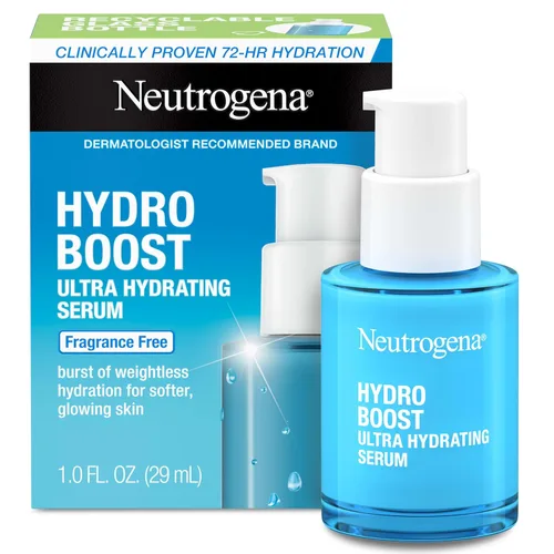 Neutrogena Hydro Boost - Suero ultra hidratante con ácido hialurónico, suero facial sin fragancia para una hidratación sin peso y una piel más suave