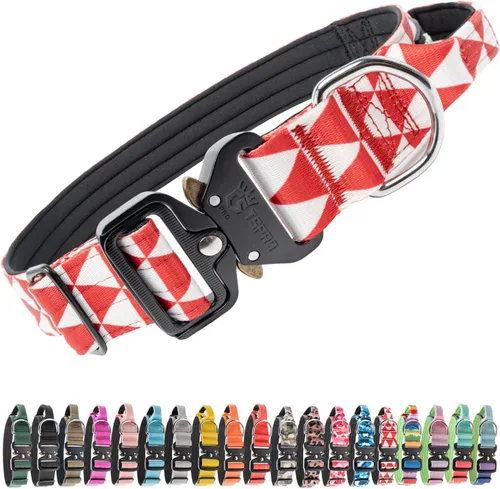 Vista 48 de TSPRO Collares Premium para Perros Collar Táctico para Perro con Parche y Hebilla de Metal de Liberación Rápida de Servicio Pesado Duradero Grueso