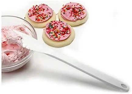 Vista 2 de Raspador de espátula de nylon resistente al calor flexible de 11" de largo - Blanco