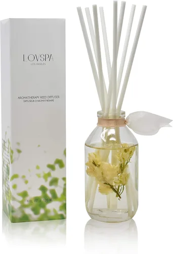 Vista 18 de LOVSPA - Set de difusor de cañas, difusor de aceite perfumado con aroma a ámbar romántico y varillas, accesorios de fragancia para el hogar