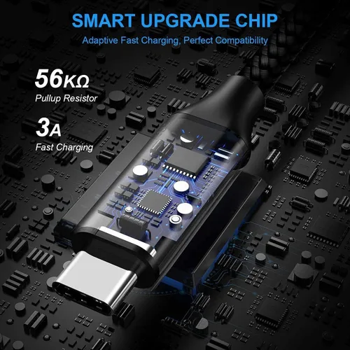 Vista 2 de etguuds Cable USB A a USB C de 4 pies, paquete de 2, cable de carga rápida 3A tipo C para iPhone 17 16 15 Pro Max 16e 17 Air, Samsung Galaxy S25 S24