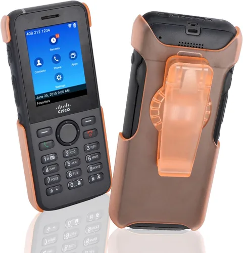 Vista 11 de iGuerburn Funda VoIP con clip para cinturón para teléfono inalámbrico Cisco 840, clip para cinturón Cisco 840 se adapta a cinturones de hasta 2.35
