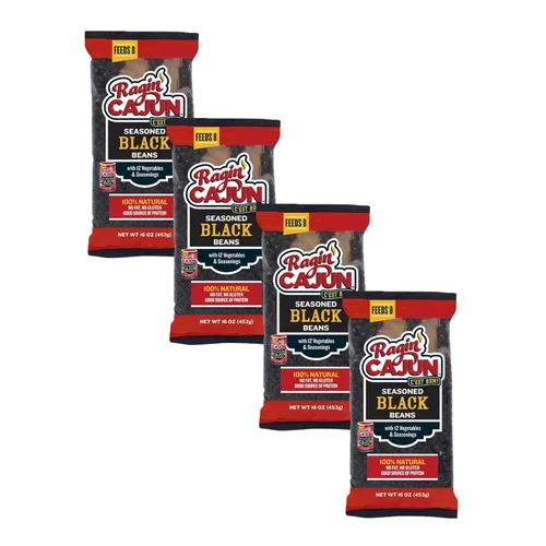 Vista 25 de Frijoles negros sazonados 16 oz Ragin Cajun (paquete de 1)