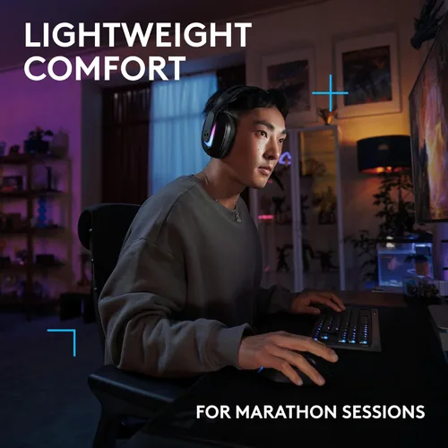 Vista 6 de Logitech G 522 Lightspeed - Auriculares inalámbricos para juegos, LIGHTSYNC RGB, micrófono de ancho de banda completo y audio sincronizado avanzado