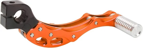 Vista 4 de Aramox Kick Start Pedal Kick Starter Palanca de arranque, palanca de arranque Kickstart, aleación de aluminio de alta resistencia, accesorio Naranja