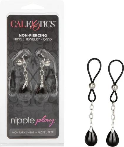 Vista 5 de CalExotics Novedades, juego de pezón, joyería sin perforación, cristal/transparente