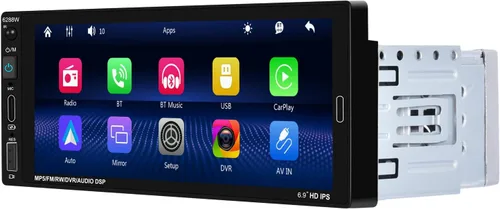 Vista 9 de [Fuluku] Estéreo de coche de 6,9 pulgadas de un solo DIN con Carplay inalámbrico Android Auto Wireless Carplay Android Auto,1 Din Car Radio BT