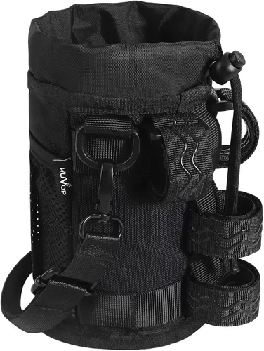 Soporte para Tazas de Bicicleta, Soporte para Botella de Agua de Manillar para Bicicletas con Bolsillos de Malla, Jaula Universal para Botella de WUVOP