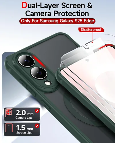 Vista 1737 de LeYi Funda para teléfono Samsung-S23: protector de pantalla e imán MagSafe Púrpura