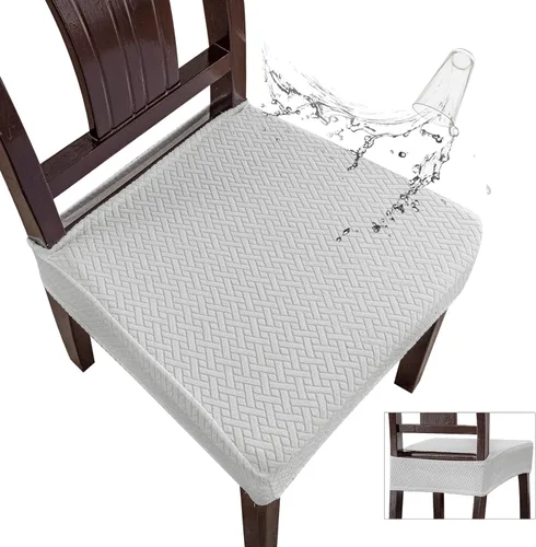 Vista 10 de Genina Fundas de asiento impermeables para sillas de comedor, fundas impermeables para sillas de comedor